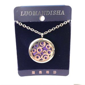 Luomandisha Stainless Steel Necklace Diffuser Oil